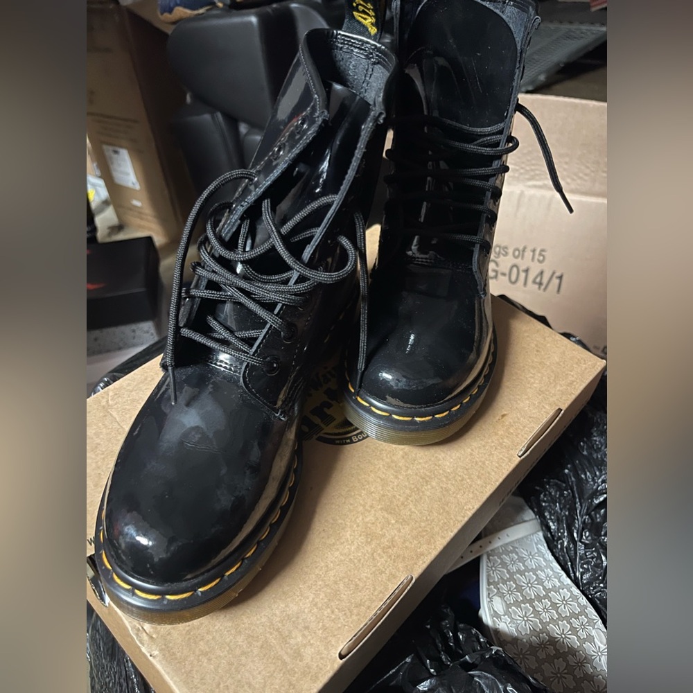 Doc Marten patent leather boots